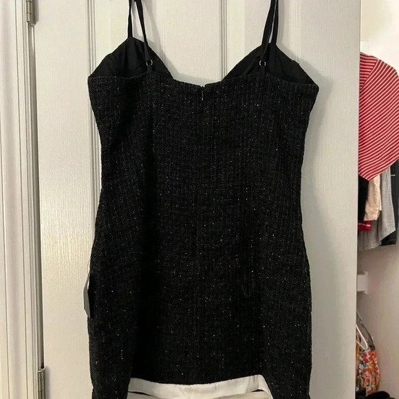 Lulus Easily Posh Black Tweed Lurex Sleeveless Bodycon Mini Dress - Picture 5 of 7